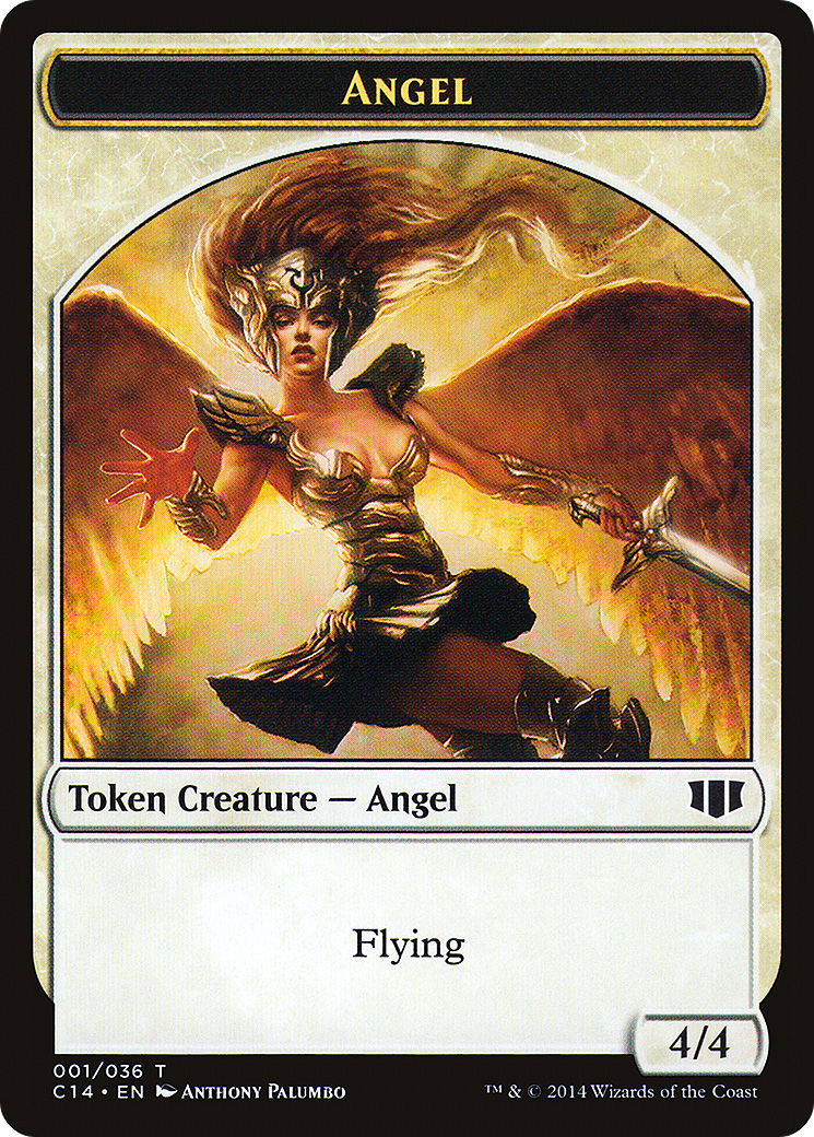 Image of Angel // Cat Double-Sided Token [Commander 2014 Tokens]