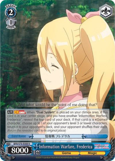 Image of Information Warfare, Frederica (BFR/S78-E088 R) [BOFURI: I Don't Want to Get Hurt, so I'll Max Out My Defense]