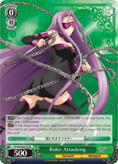 Image of Rider Attacking (FS/S64-E027S SR) [Fate/Stay Night [Heaven's Feel]]