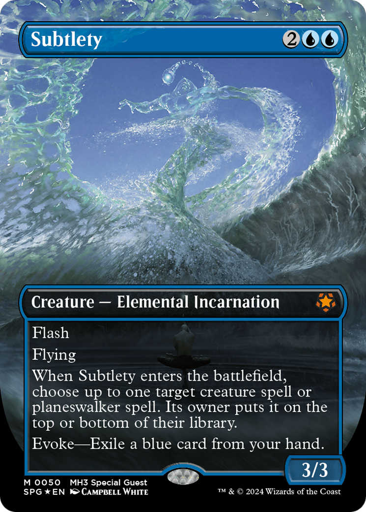 Image of Subtlety (Borderless) (Textured Foil) [Modern Horizons 3 Special Guests]
