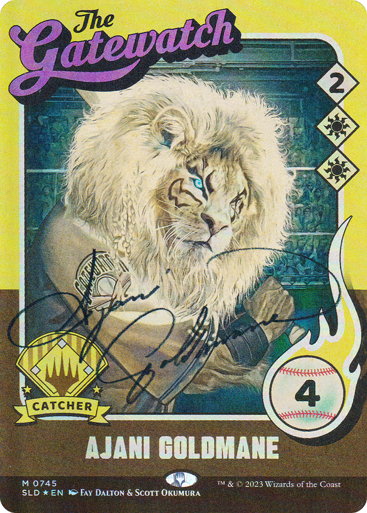 Image of Ajani Goldmane (745) (Autographed) [Secret Lair Drop Series]