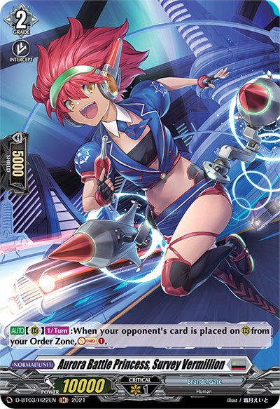 Image of Aurora Battle Princess, Survey Vermillion (D-BT03/H22EN) [Advance of Intertwined Stars]