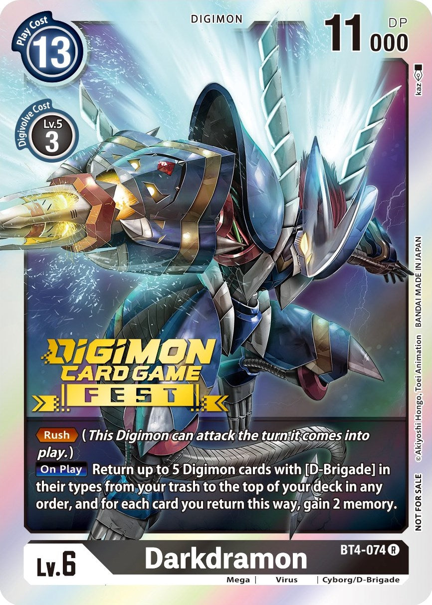 Image of Darkdramon [BT4-074] (Digimon Card Game Fest 2022) [Great Legend Promos]