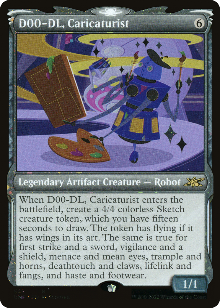 Image of D00-DL, Caricaturist (Showcase) (Galaxy Foil) [Unfinity]