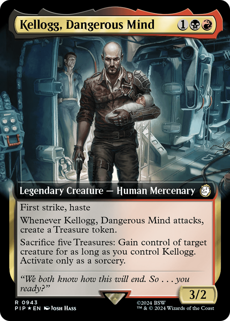 Image of Kellogg, Dangerous Mind (Extended Art) (Surge Foil) [Fallout]