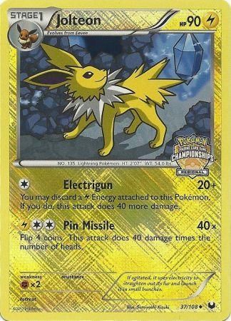 Image of Jolteon (37/108) (Regional Championship) [League & Championship Cards]