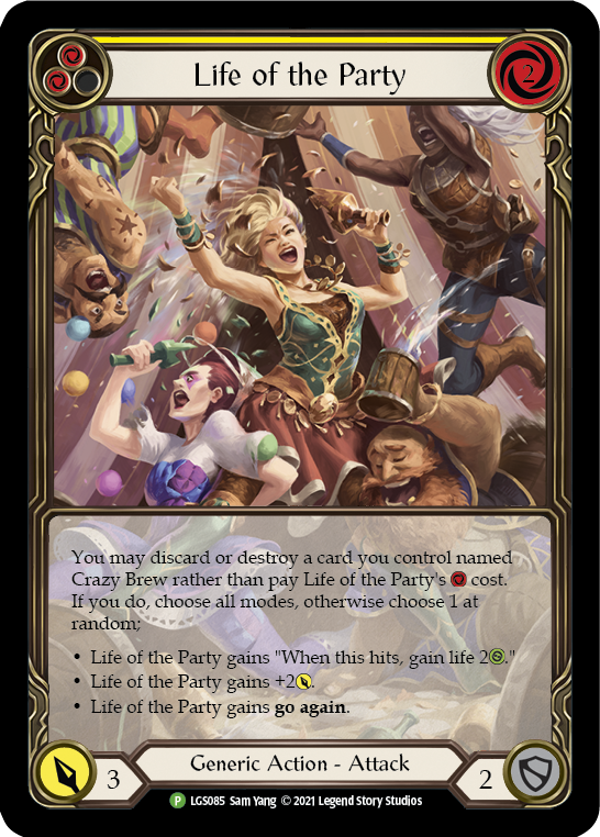 Image of Life of the Party (Yellow) [LGS085] (Promo)  Rainbow Foil