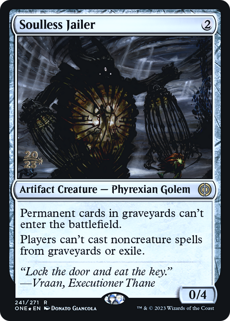 Image of Soulless Jailer [Phyrexia: All Will Be One Prerelease Promos]