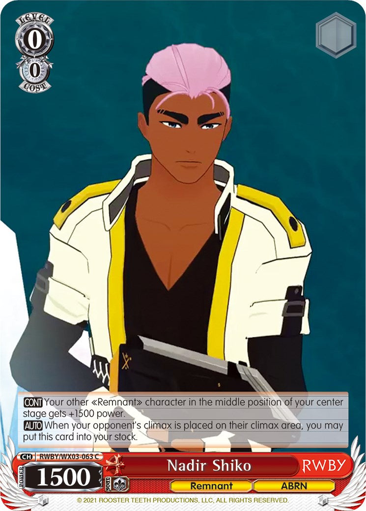 Image of Nadir Shiko (RWBY/WX03-063 C) [RWBY]