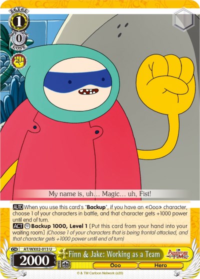 Image of Finn & Jake: Working as a Team (AT/WX02-013 U) [Adventure Time]