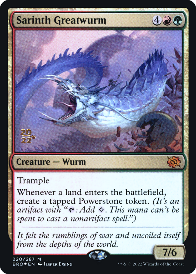 Image of Sarinth Greatwurm [The Brothers' War Prerelease Promos]