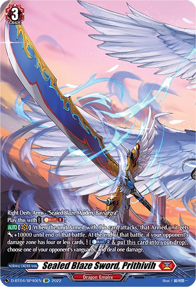 Image of Sealed Blaze Sword, Prithivih (D-BT04/SP40EN) [Awakening of Chakrabarthi]