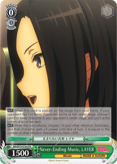 Image of Never-Ending Music, LAYER (BD/W73-E103 PR) [BanG Dream! Vol.2]