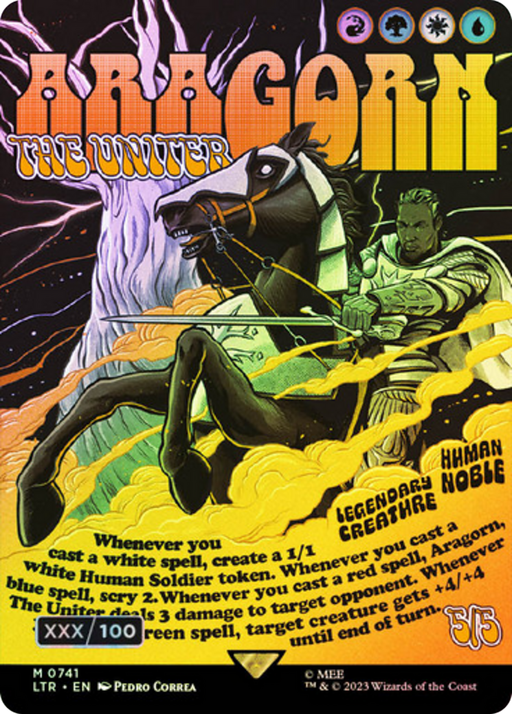Image of Aragorn, the Uniter (Borderless Poster) (Serialized) [The Lord of the Rings: Tales of Middle-Earth]