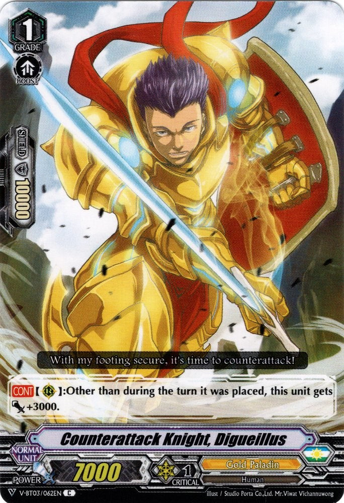 Image of Counterattack Knight, Digueillus (V-BT03/062EN) [Miyaji Academy CF Club]