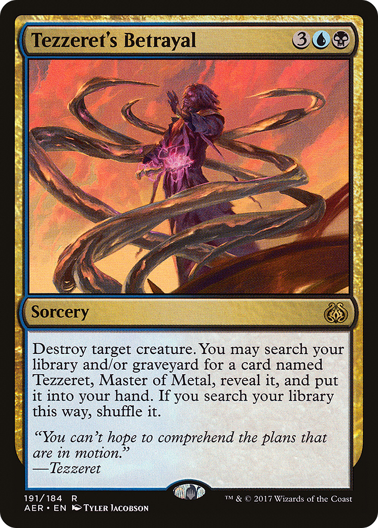 Image of Tezzeret's Betrayal (AER-191) - Aether Revolt Foil