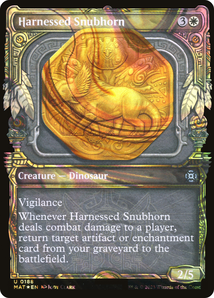 Image of Harnessed Snubhorn (Showcase Halo Foil) [March of the Machine: The Aftermath]