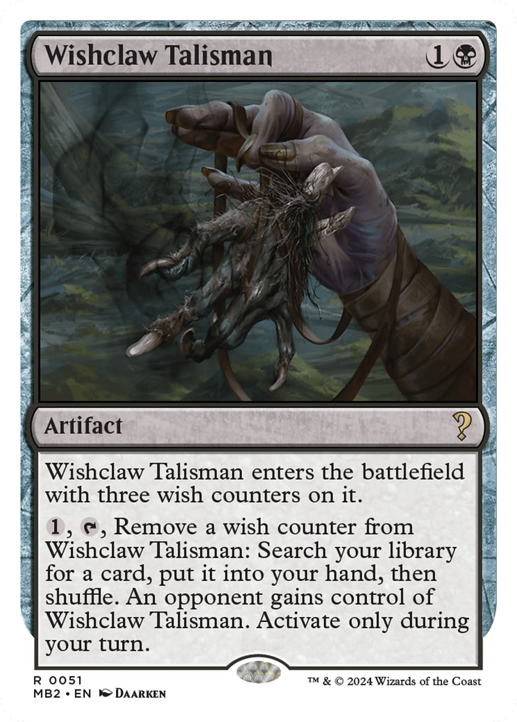 Image of Wishclaw Talisman (White Border) [Mystery Booster 2]