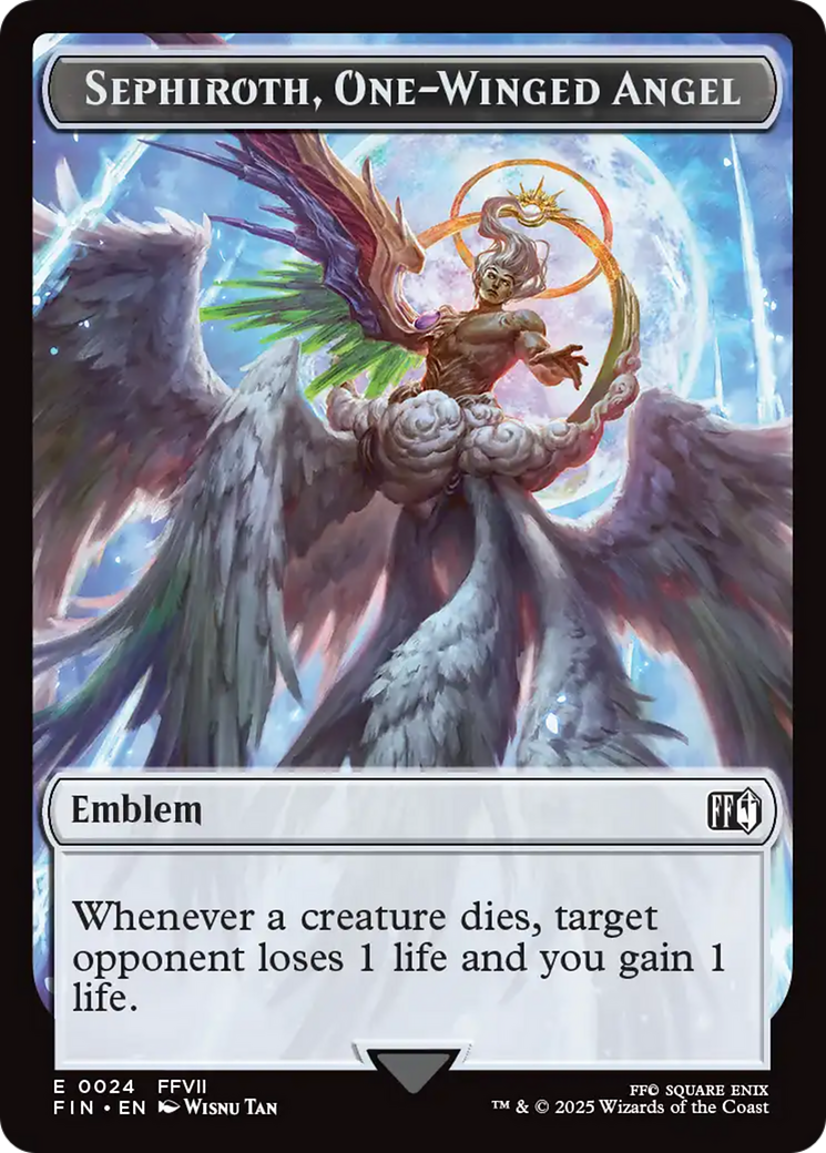 Image of Emblem - Sephiroth, One-Winged Angel // Robot Warrior Double-Sided Token [FINAL FANTASY Tokens]