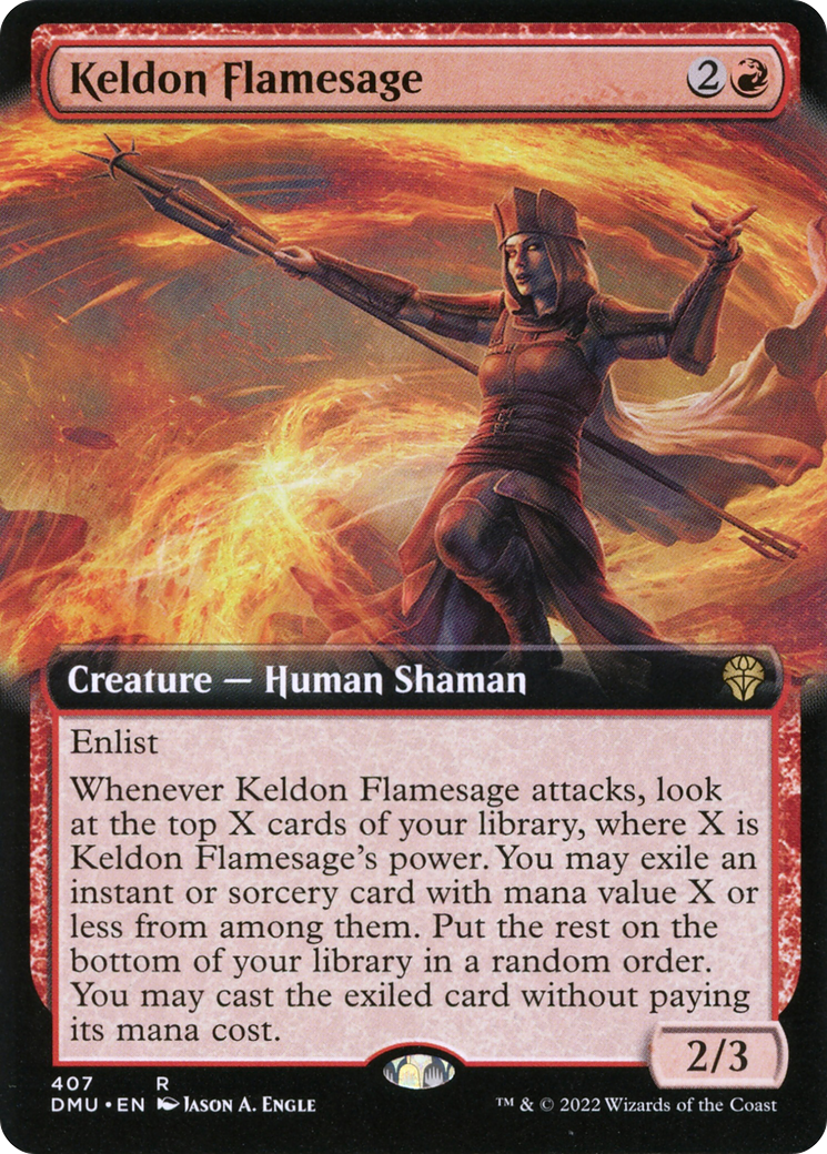 Image of Keldon Flamesage (Extended Art) [Dominaria United]