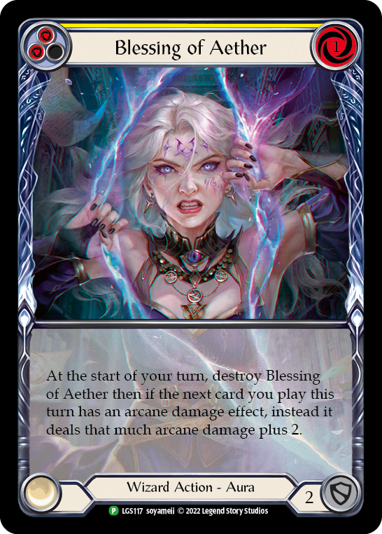 Image of Blessing of Aether (Yellow) [LGS117] (Promo)  Rainbow Foil
