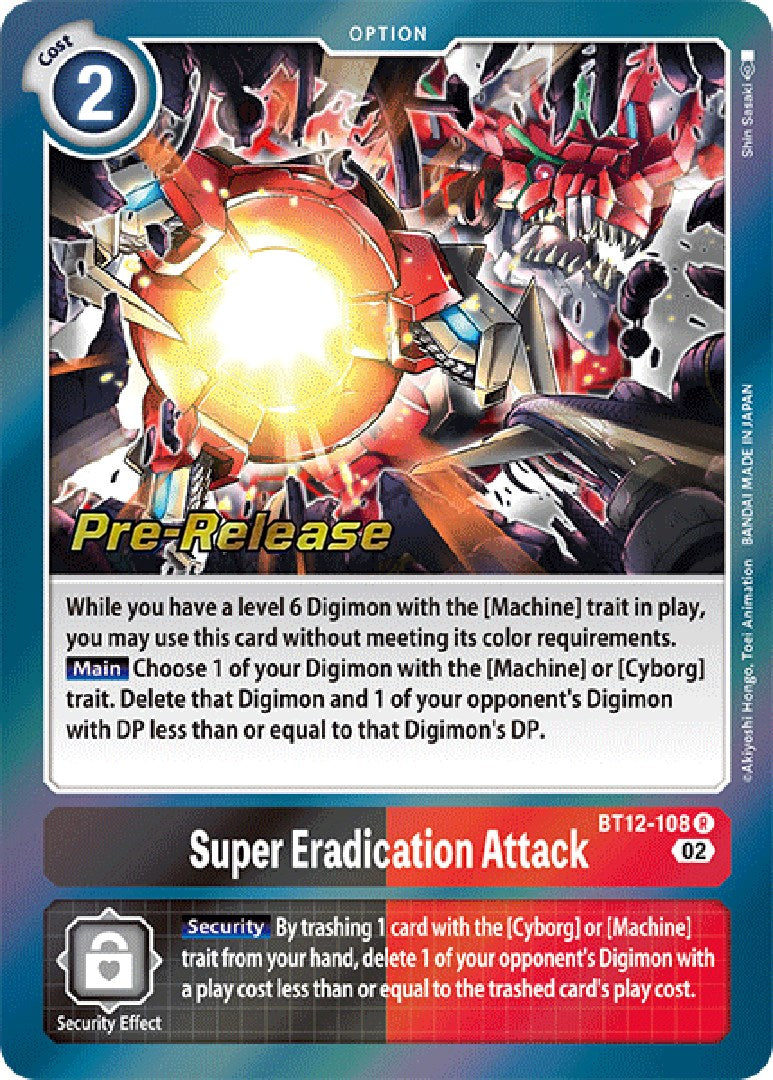 Image of Super Eradication Attack [BT12-108] [Across Time Pre-Release Cards]