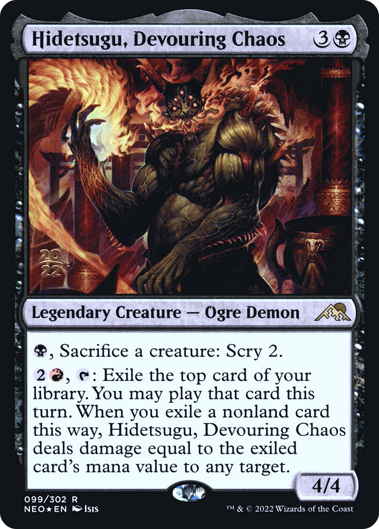 Image of Hidetsugu, Devouring Chaos [Kamigawa: Neon Dynasty Prerelease Promos]