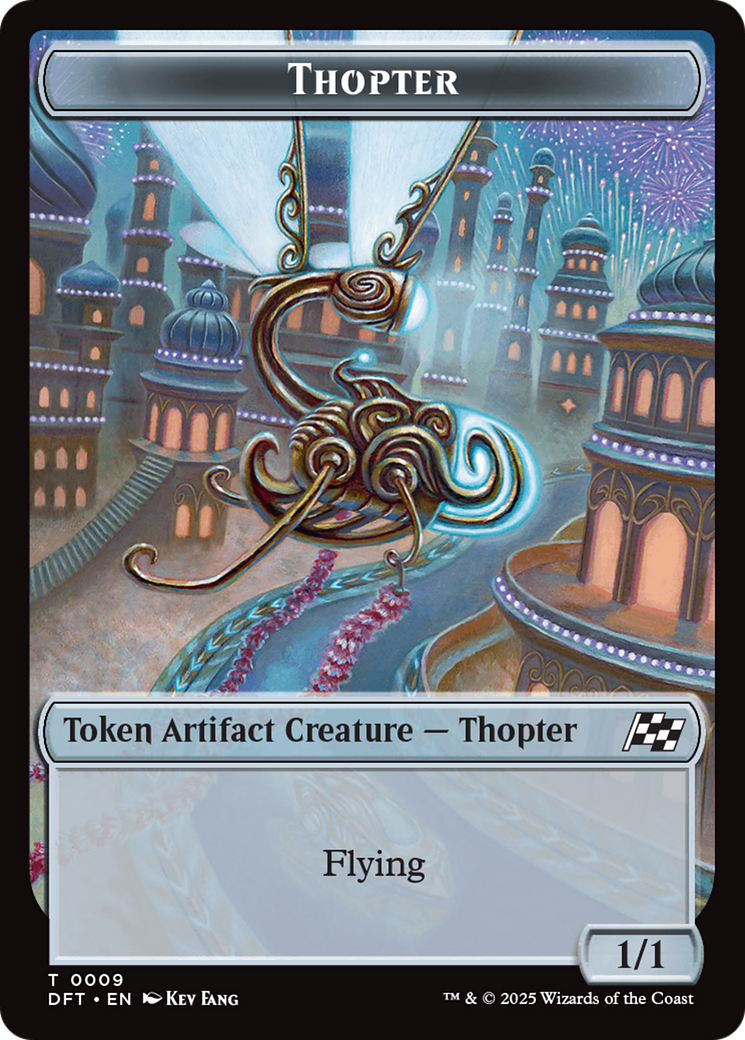 Image of Servo // Thopter (0009) Double-Sided Token [Aetherdrift Tokens]