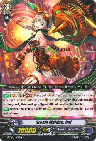 Image of Steam Maiden, Imi (G-TD09/004EN) [True Zodiac Time Beasts]