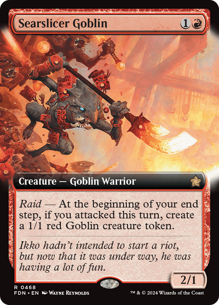 Image of Searslicer Goblin (Extended Art) [Foundations]
