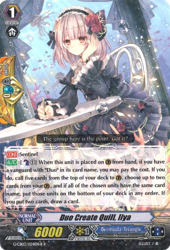Image of Duo Create Quill, Ilya (Black) (G-CB03/024EN B) [Blessing of Divas]