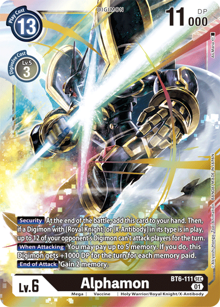 Image of Alphamon [BT6-111] [Double Diamond]