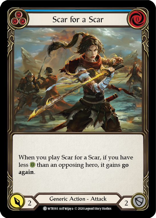 Image of Scar for a Scar (Blue) [U-WTR193] (Welcome to Rathe Unlimited)  Unlimited Rainbow Foil