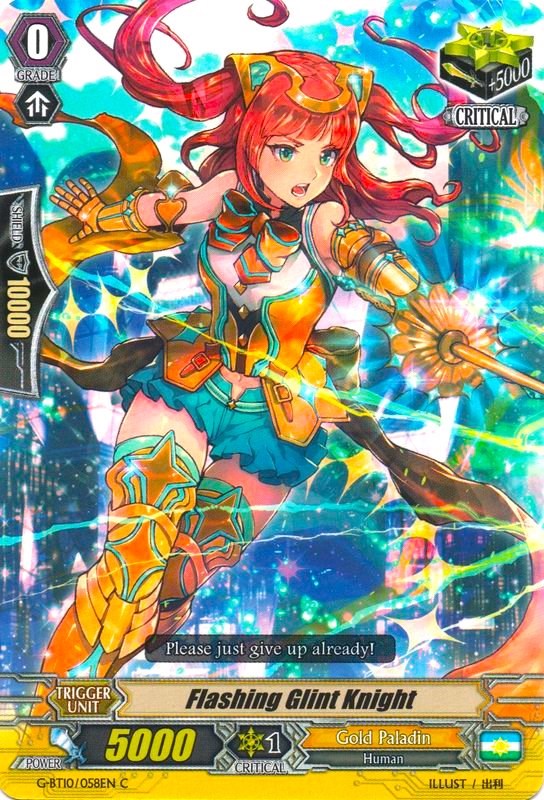 Image of Flashing Glint Knight (G-BT10/058EN) [Raging Clash of the Blade Fangs]