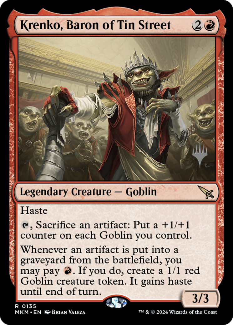Image of Krenko, Baron of Tin Street (Promo Pack) [Murders at Karlov Manor Promos]