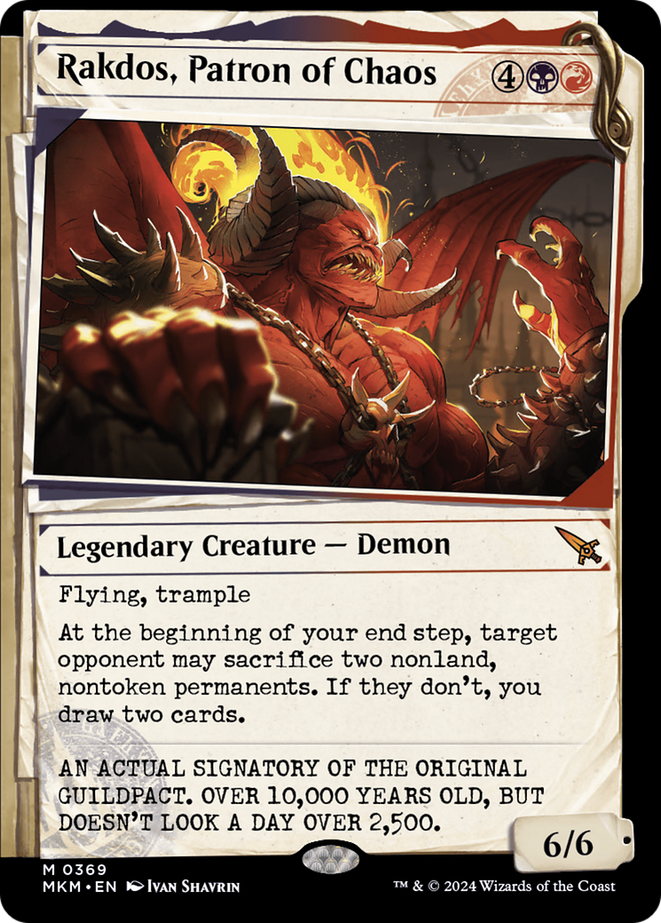 Image of Rakdos, Patron of Chaos (Showcase) (0369) [Murders at Karlov Manor]