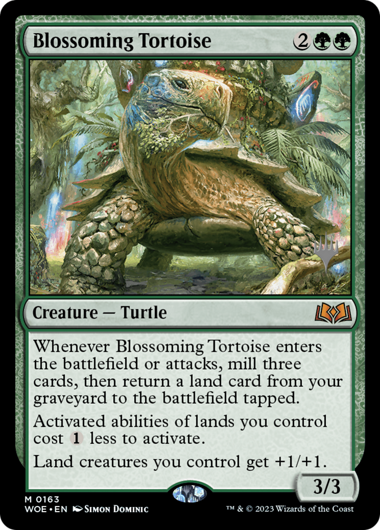 Image of Blossoming Tortoise (Promo Pack) [Wilds of Eldraine Promos]