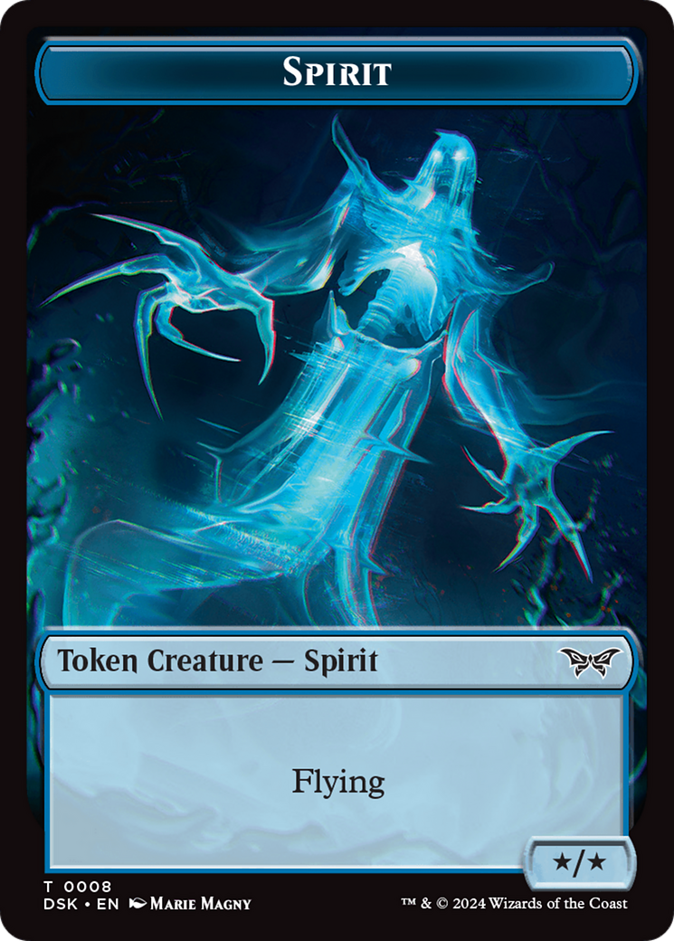 Image of Spirit (0008) // Gremlin Double-Sided Token [Duskmourn: House of Horror Tokens]