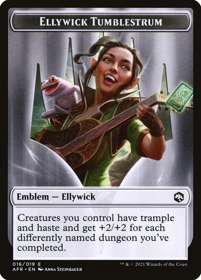 Image of Wolf // Ellywick Tumblestrum Emblem Double-Sided Token [Dungeons & Dragons: Adventures in the Forgotten Realms Tokens]