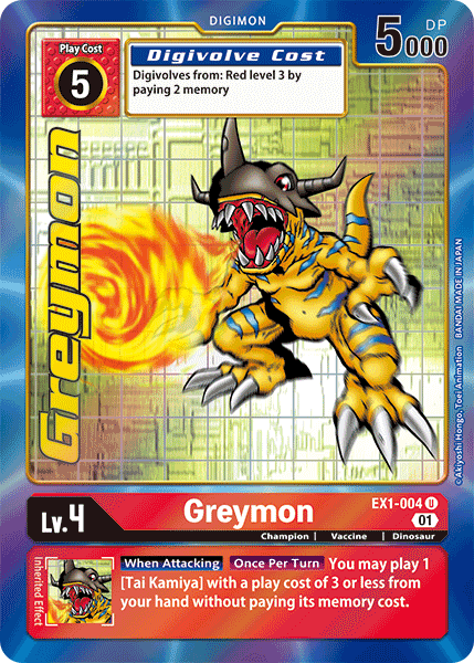 Image of Greymon [EX1-004] (Alternate Art) [Classic Collection]