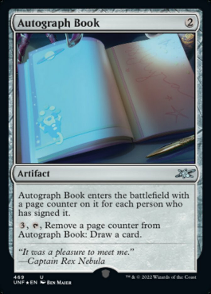Image of Autograph Book (Galaxy Foil) [Unfinity]