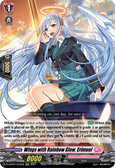 Image of Wings with Rainbow Glow, Erimuel (D-LBT01/019EN) [Lyrical Melody]