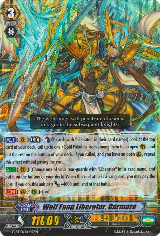 Image of Wolf Fang Liberator, Garmore (G-BT10/Re:02EN) [Raging Clash of the Blade Fangs]