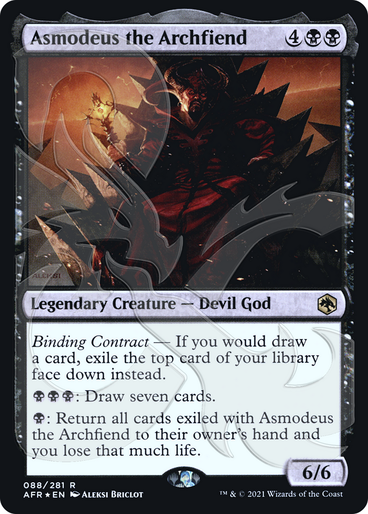 Image of Asmodeus the Archfiend (Ampersand Promo) [Dungeons & Dragons: Adventures in the Forgotten Realms Promos]