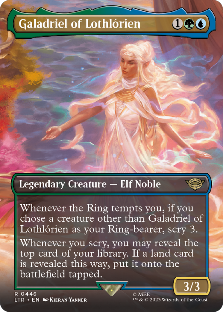 Image of Galadriel of Lothlorien (Borderless Alternate Art) [The Lord of the Rings: Tales of Middle-Earth]