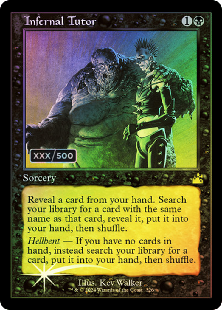 Image of Infernal Tutor (Retro) (Serialized) [Ravnica Remastered]