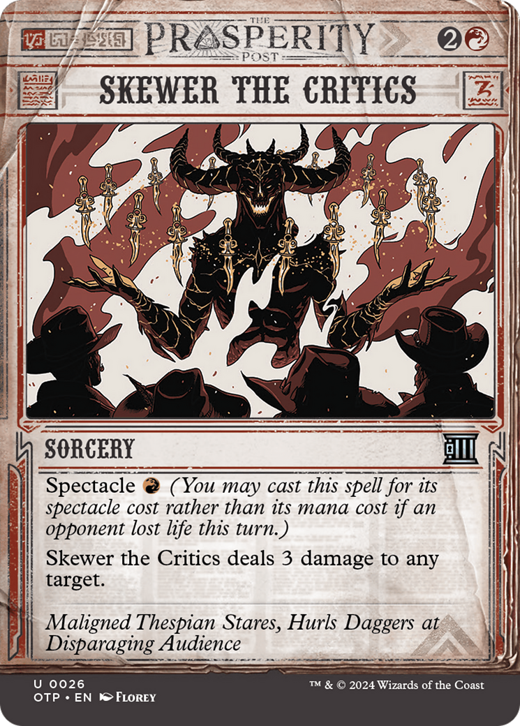 Image of Skewer the Critics [Outlaws of Thunder Junction: Breaking News]