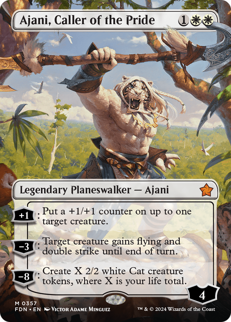 Image of Ajani, Caller of the Pride (Borderless) [Foundations]