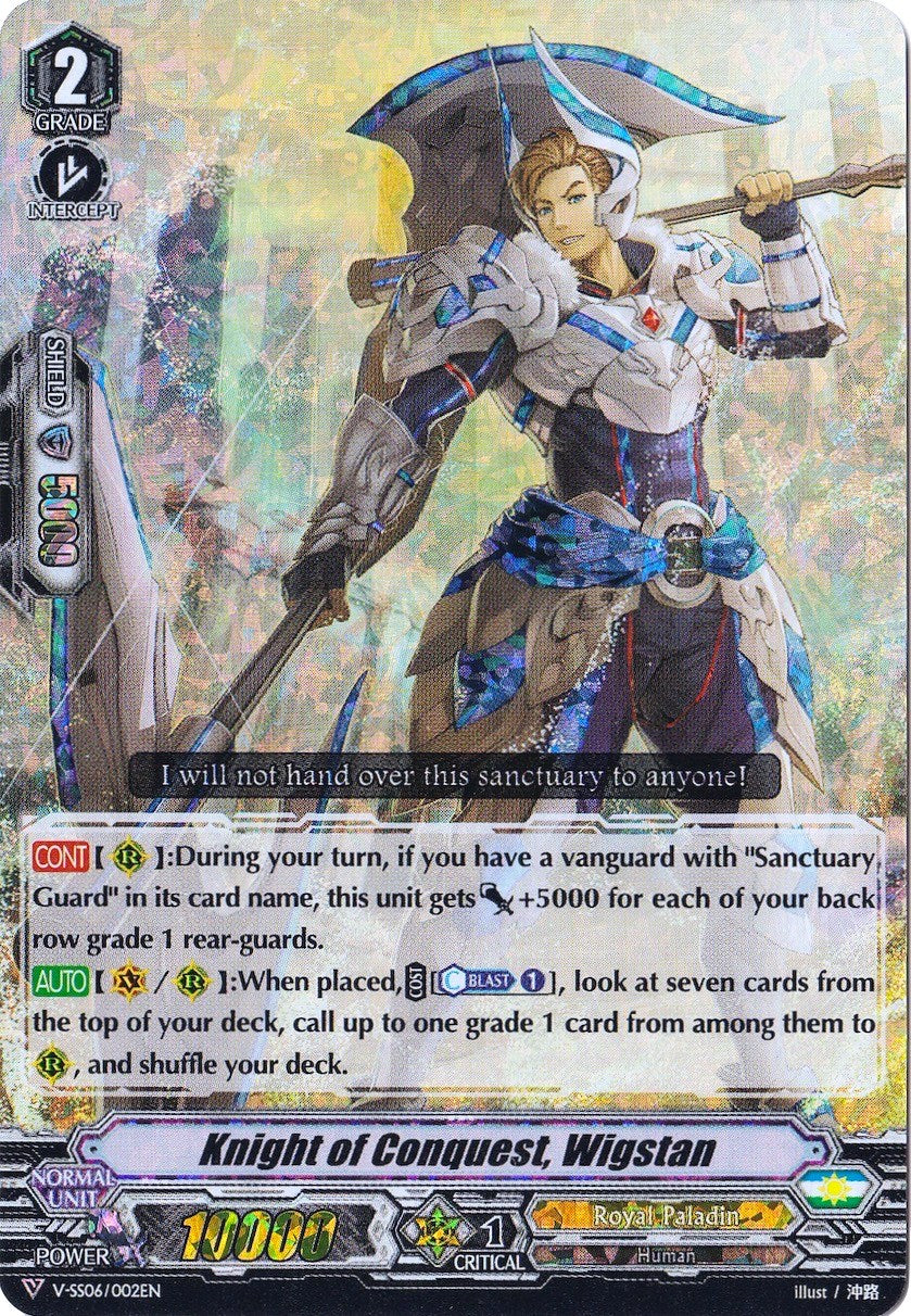 Image of Knight of Conquest, Wigstan (Parallel Foil) (V-SS06/002EN) [Valiant Sanctuary]