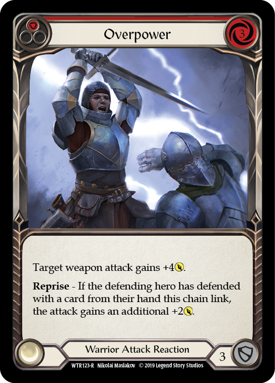 Image of Overpower (Red) [WTR123-R] (Welcome to Rathe)  Alpha Print Rainbow Foil